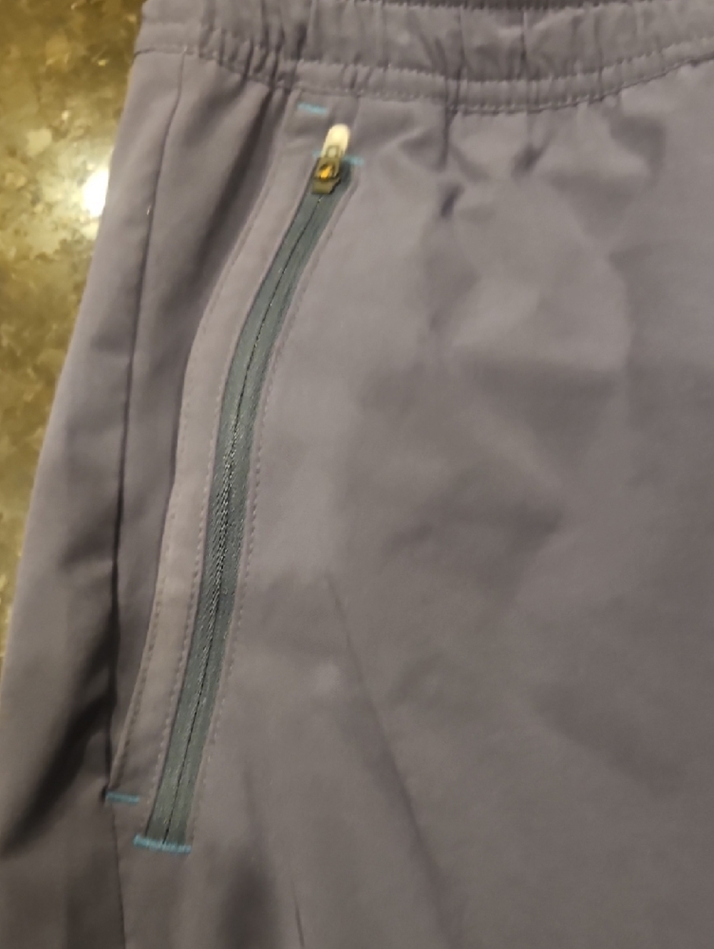 Light Blue Drawstring Swim Trunks - Picture 3 of 6